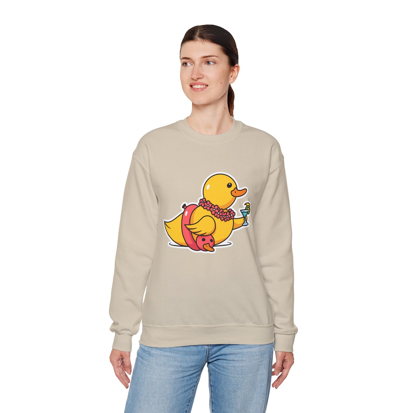 Unisex Heavy Blend™ Crewneck Sweatshirt (Tropical Duck)