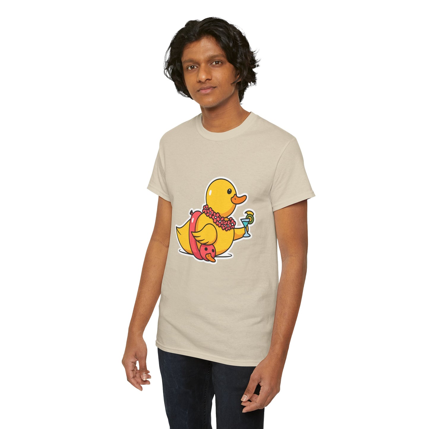 Unisex Heavy Cotton Tee (Tropical Duck)