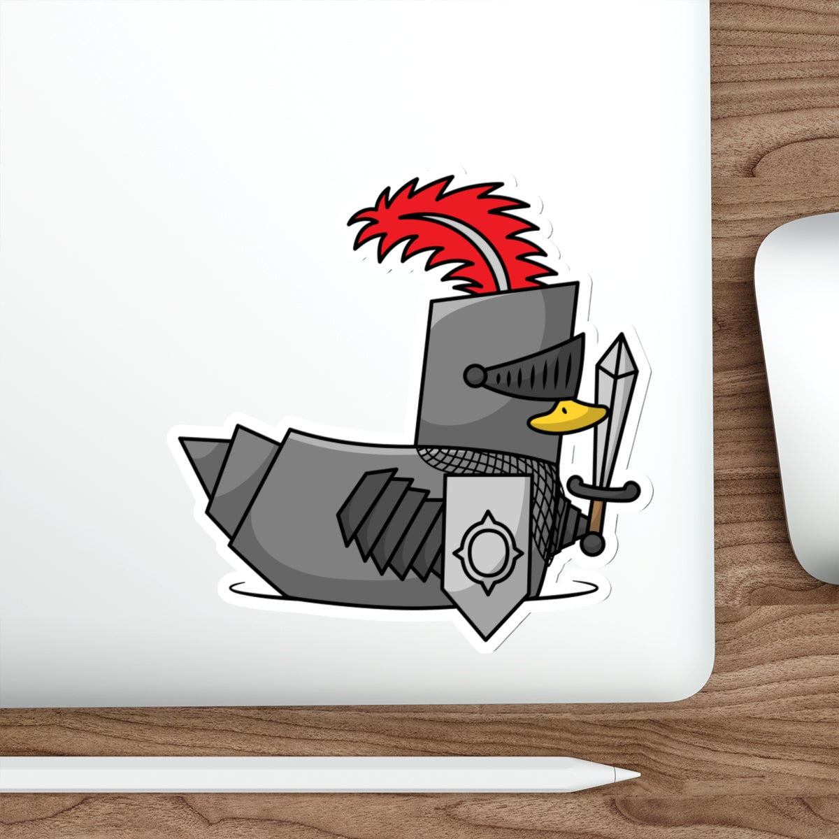 Die-Cut Stickers | Vibrant Art for Personalization (Knight Duck)