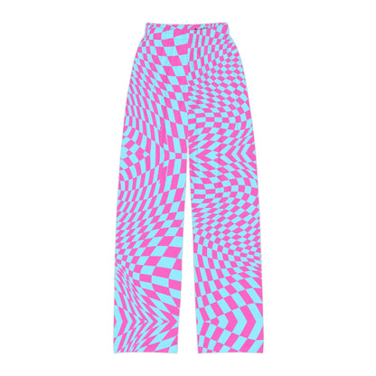 Kids Lounge Pants (Aqua-Pink Pixels)