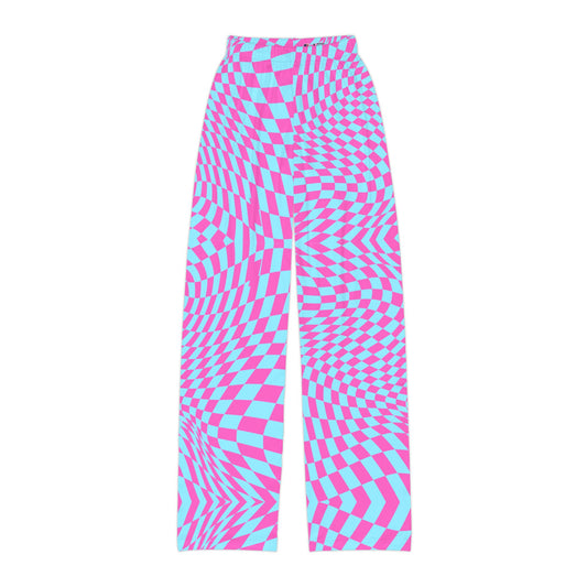 Kids Lounge Pants (Aqua-Pink Pixels)