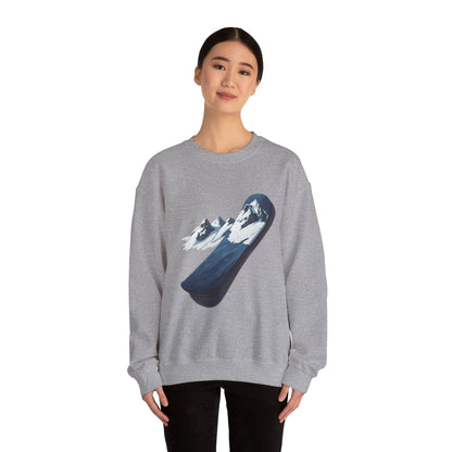 Unisex Heavy Blend™ Crewneck Sweatshirt (Mountain Snowboard)