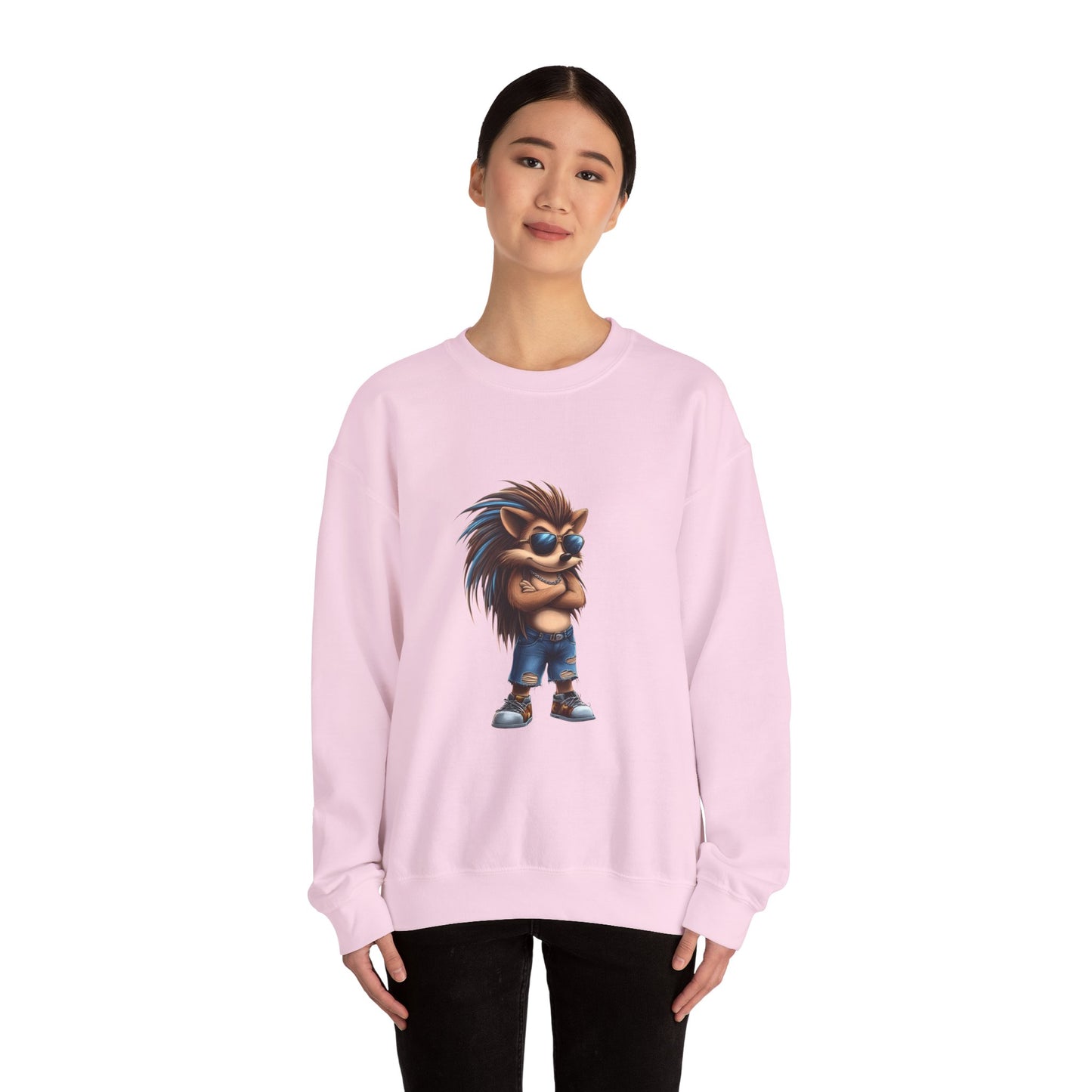 Unisex Heavy Blend™ Crewneck Sweatshirt (Cool Hedgehog)