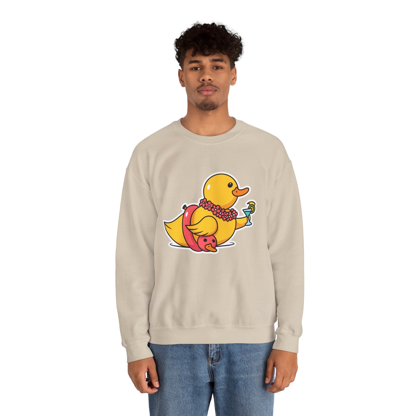 Unisex Heavy Blend™ Crewneck Sweatshirt (Tropical Duck)
