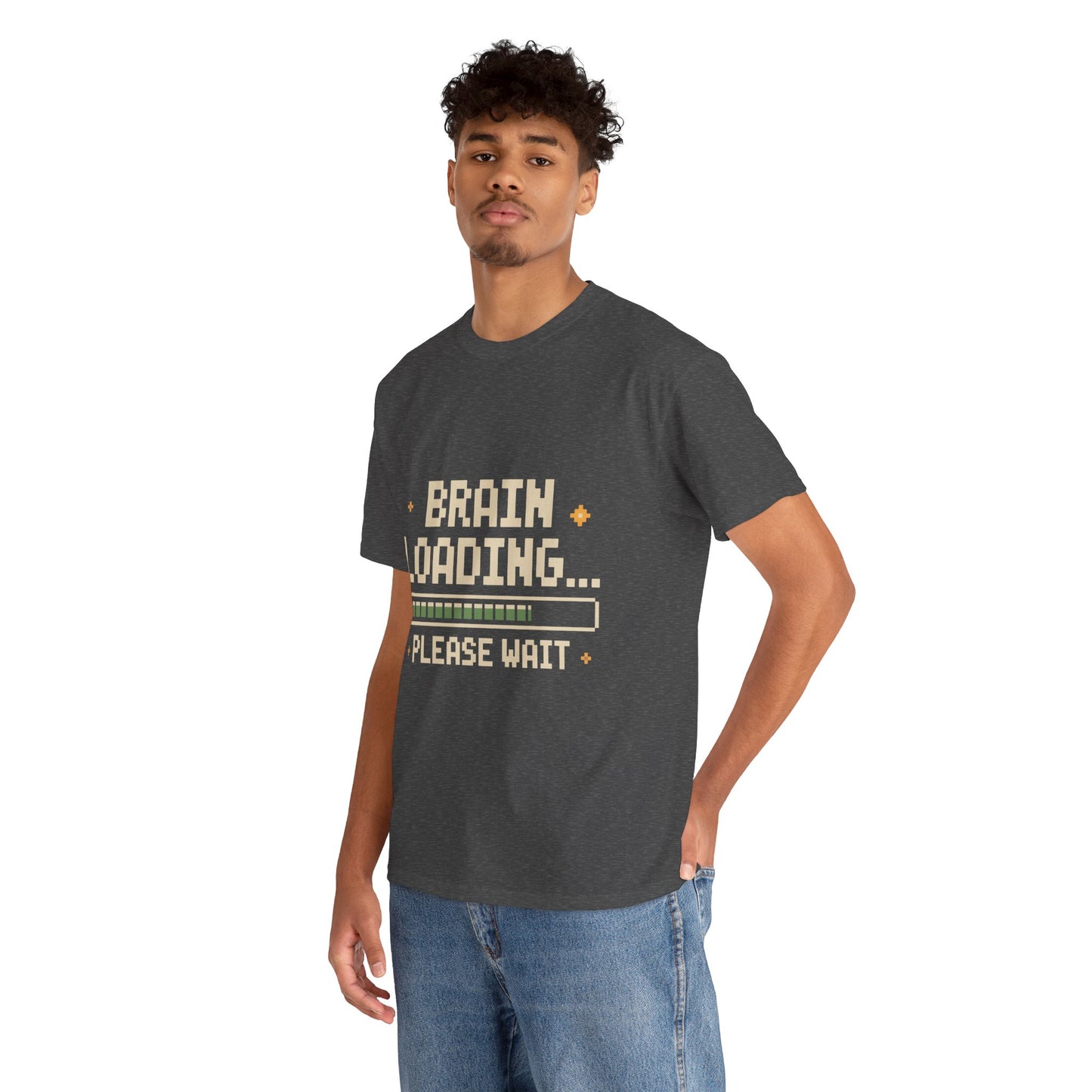 Unisex Heavy Cotton Tee (Brain Loading...Please Wait)