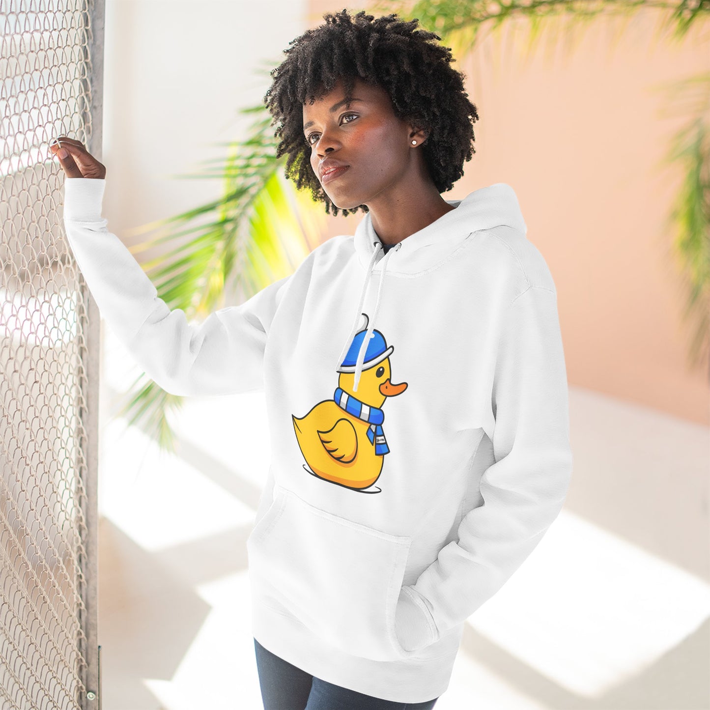 Three-Panel Fleece Hoodie (Chilly Duck)