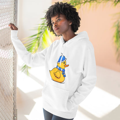 Three-Panel Fleece Hoodie (Chilly Duck)