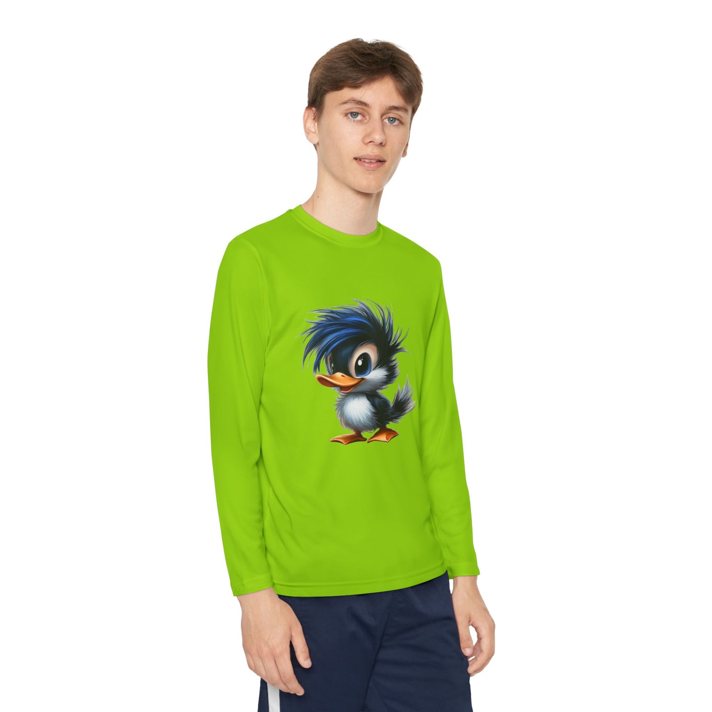 Youth Long Sleeve Competitor Tee (Blue Hair Duck)