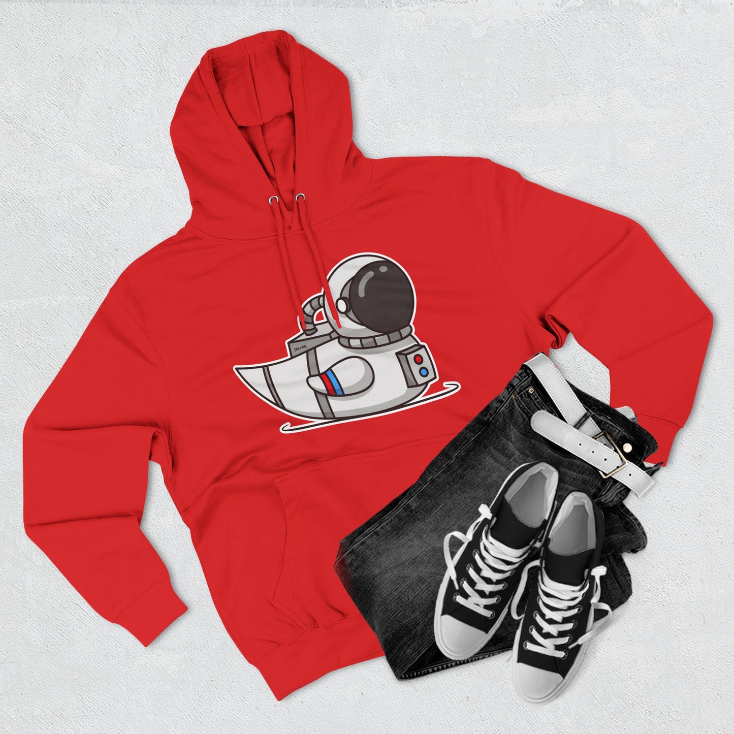 Three-Panel Fleece Hoodie (Astronaut Duck)