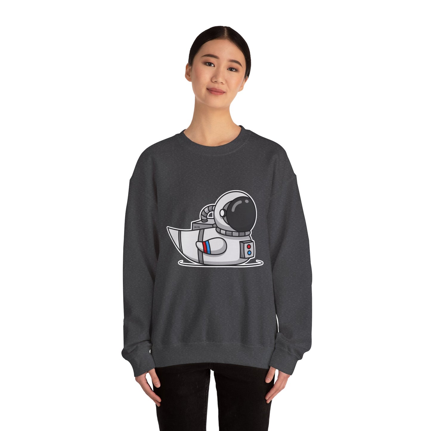 Unisex Heavy Blend™ Crewneck Sweatshirt (Astronaut Duck)