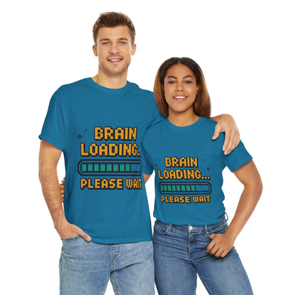 Unisex Heavy Cotton Tee (Brain Loading...Please Wait)