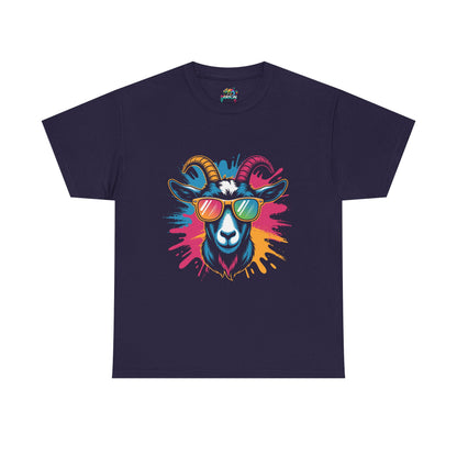 Unisex Heavy Cotton Tee (Colorful Goat)