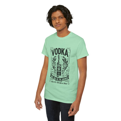 Unisex Heavy Cotton Tee (Vodka - Worth a Shot)