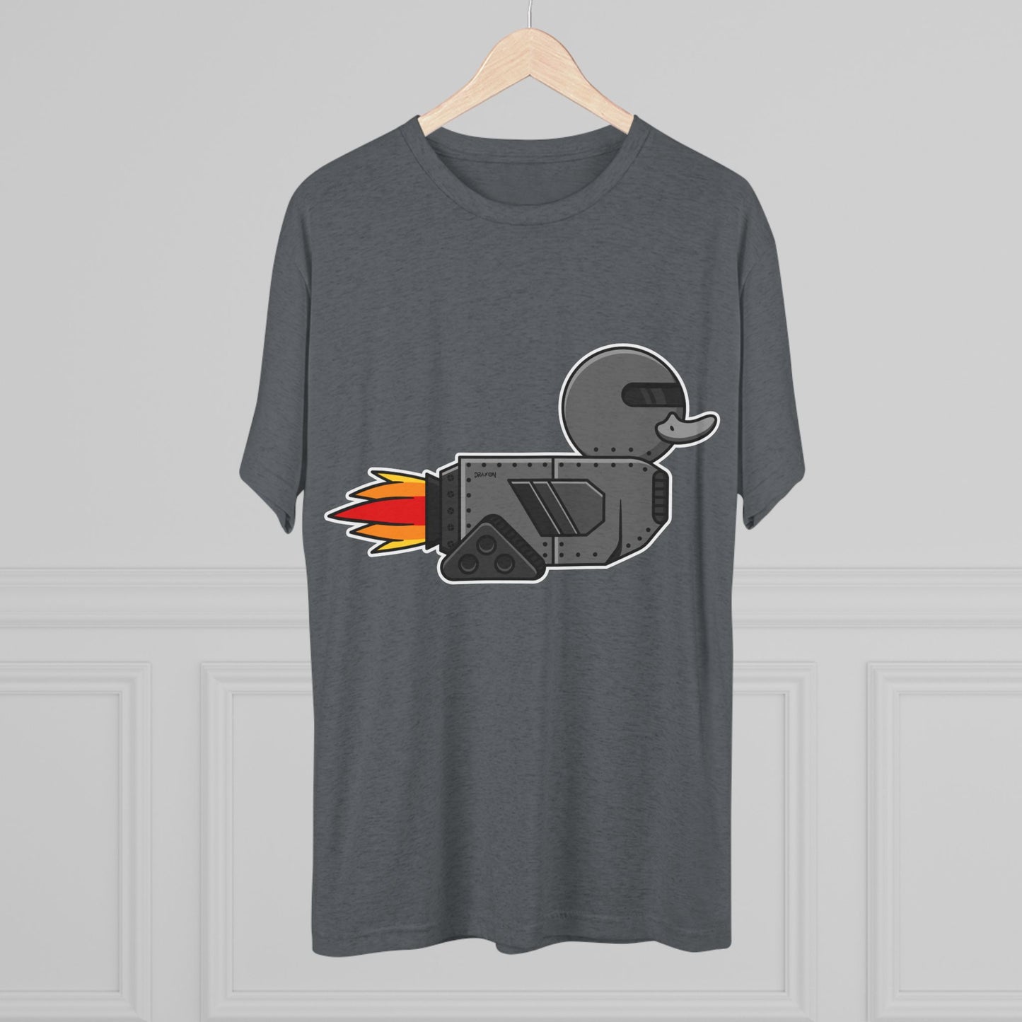 Unisex Tri-Blend Crew Tee (Robot Duck)
