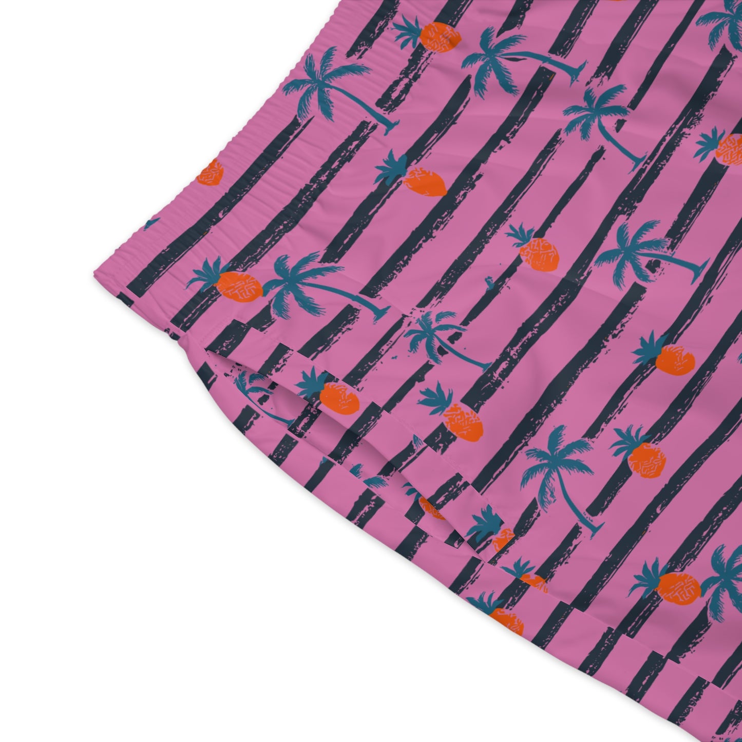 Men's Jogger Shorts - Pink (Pineapple Palm Tree)