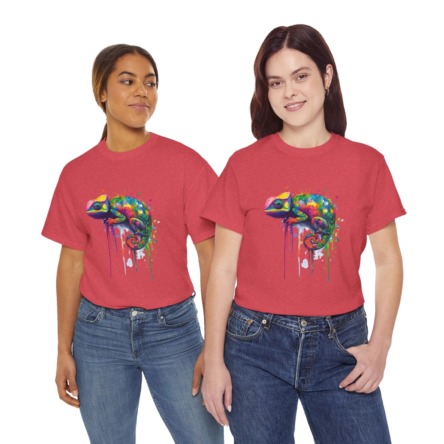 Unisex Heavy Cotton Tee (Realistic Chameleon)