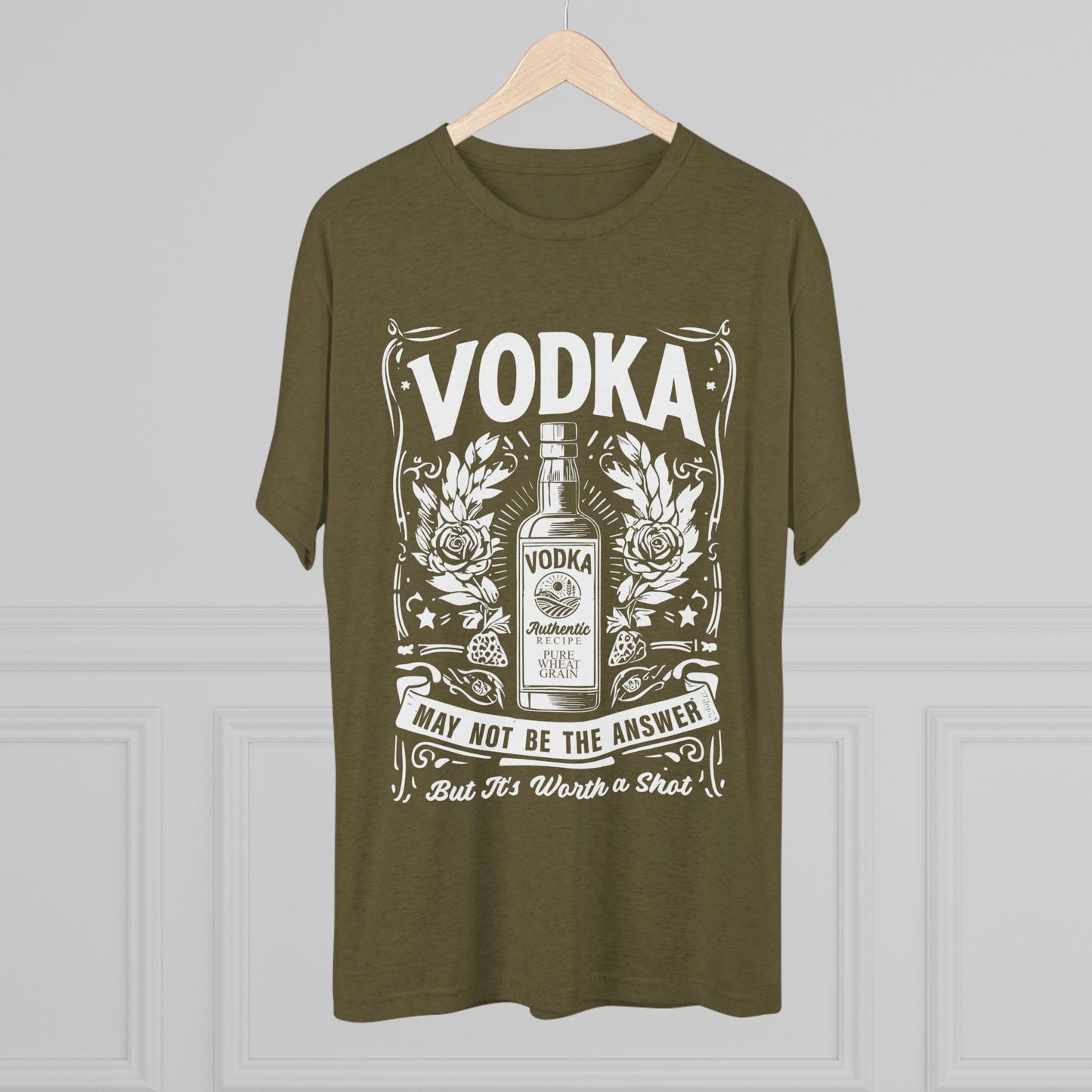 Unisex Tri-Blend Crew Tee (Vodka - Worth a Shot)