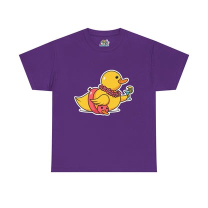 Unisex Heavy Cotton Tee (Tropical Duck)