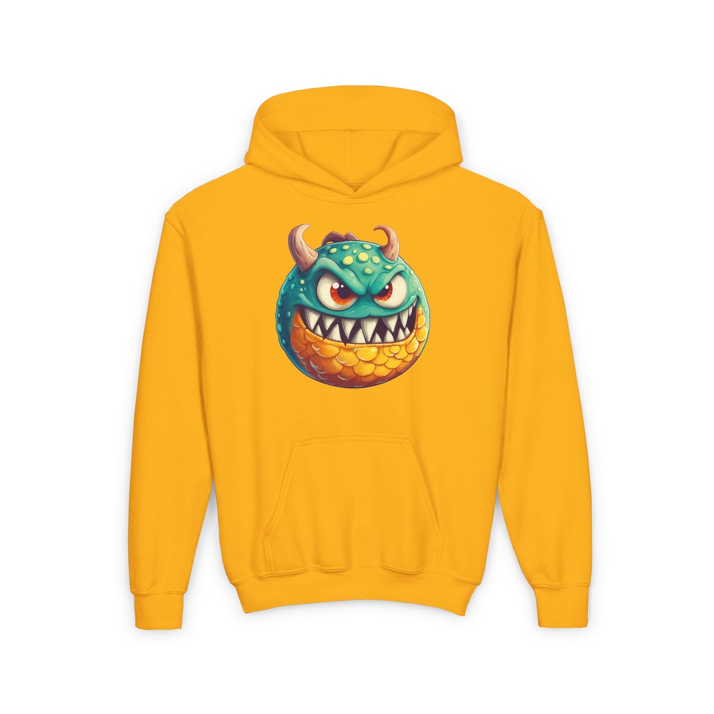 Youth Heavy Blend Hooded Sweatshirt (Green Monster 1)