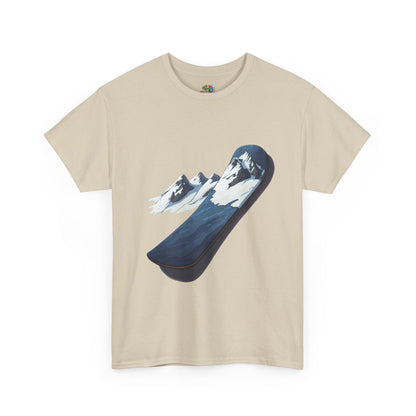 Unisex Heavy Cotton Tee (Mountain Snowboard)