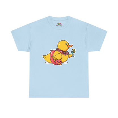 Unisex Heavy Cotton Tee (Tropical Duck)