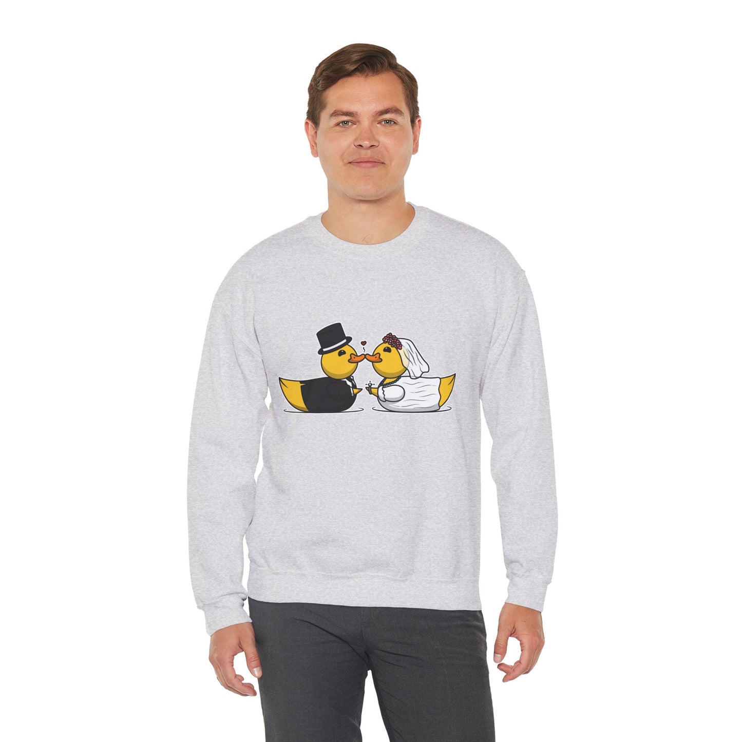 Unisex Heavy Blend™ Crewneck Sweatshirt (Wedding Ducks)