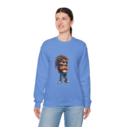 Unisex Heavy Blend™ Crewneck Sweatshirt (Cool Hedgehog)