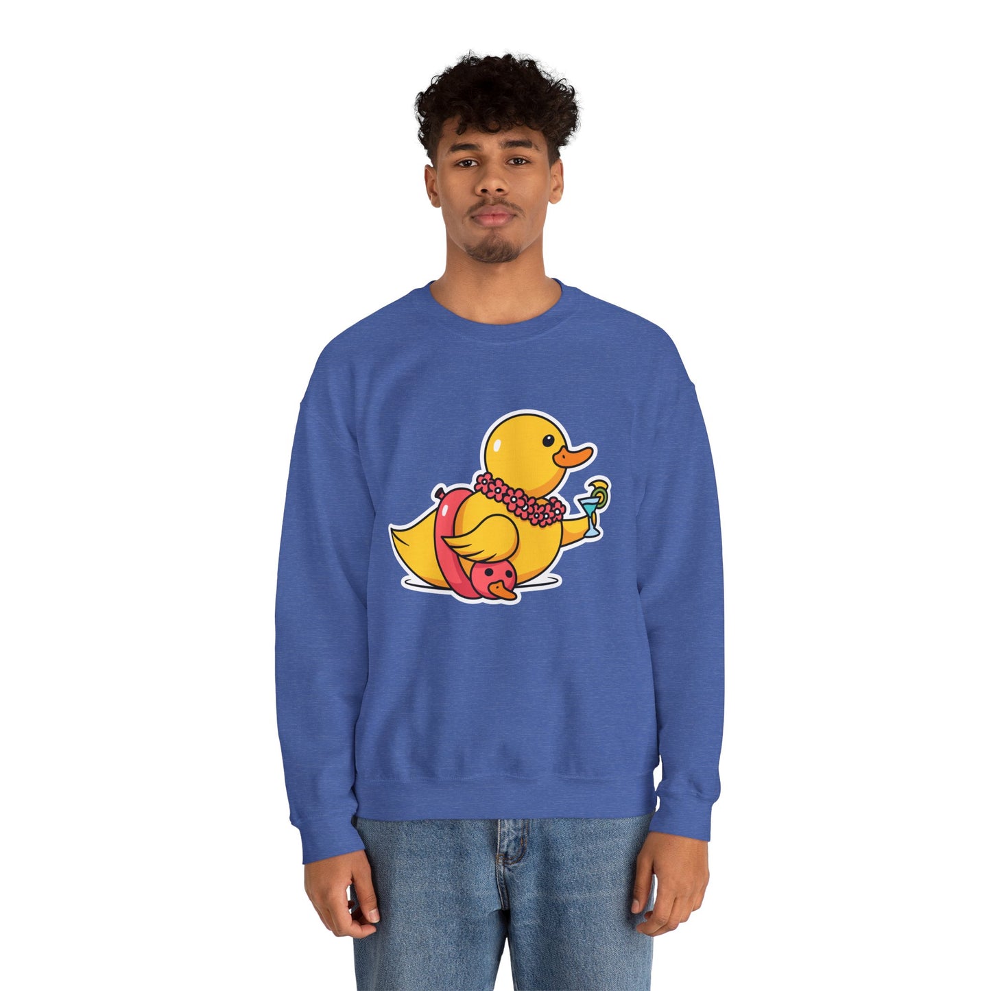 Unisex Heavy Blend™ Crewneck Sweatshirt (Tropical Duck)