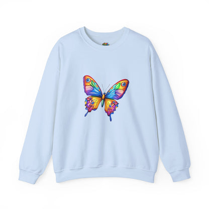 Unisex Heavy Blend™ Crewneck Sweatshirt (Colorful Butterfly)