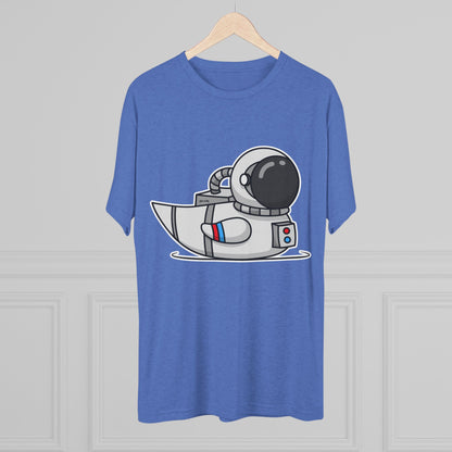 Unisex Tri-Blend Crew Tee (Astronaut Duck)
