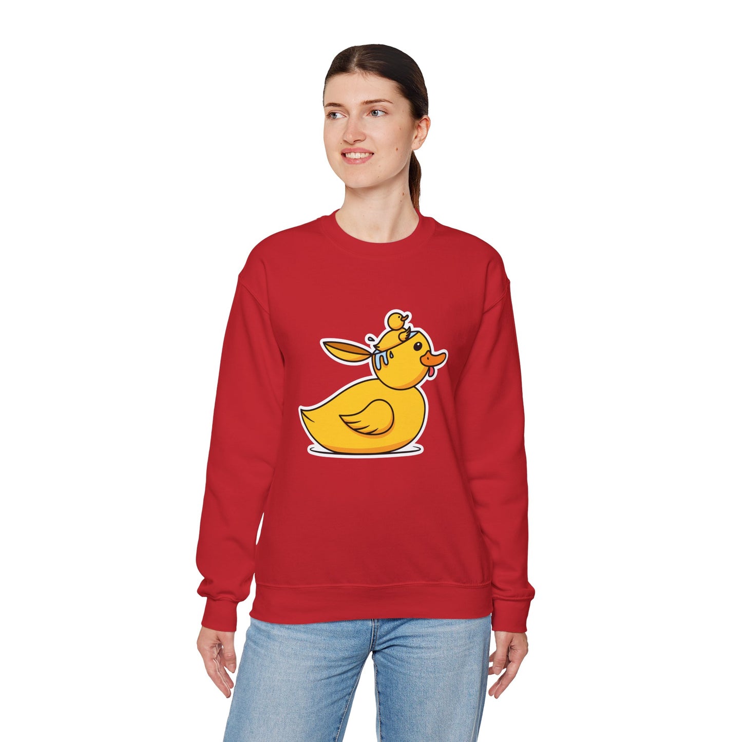 Unisex Heavy Blend™ Crewneck Sweatshirt (Duck Bird Brain)