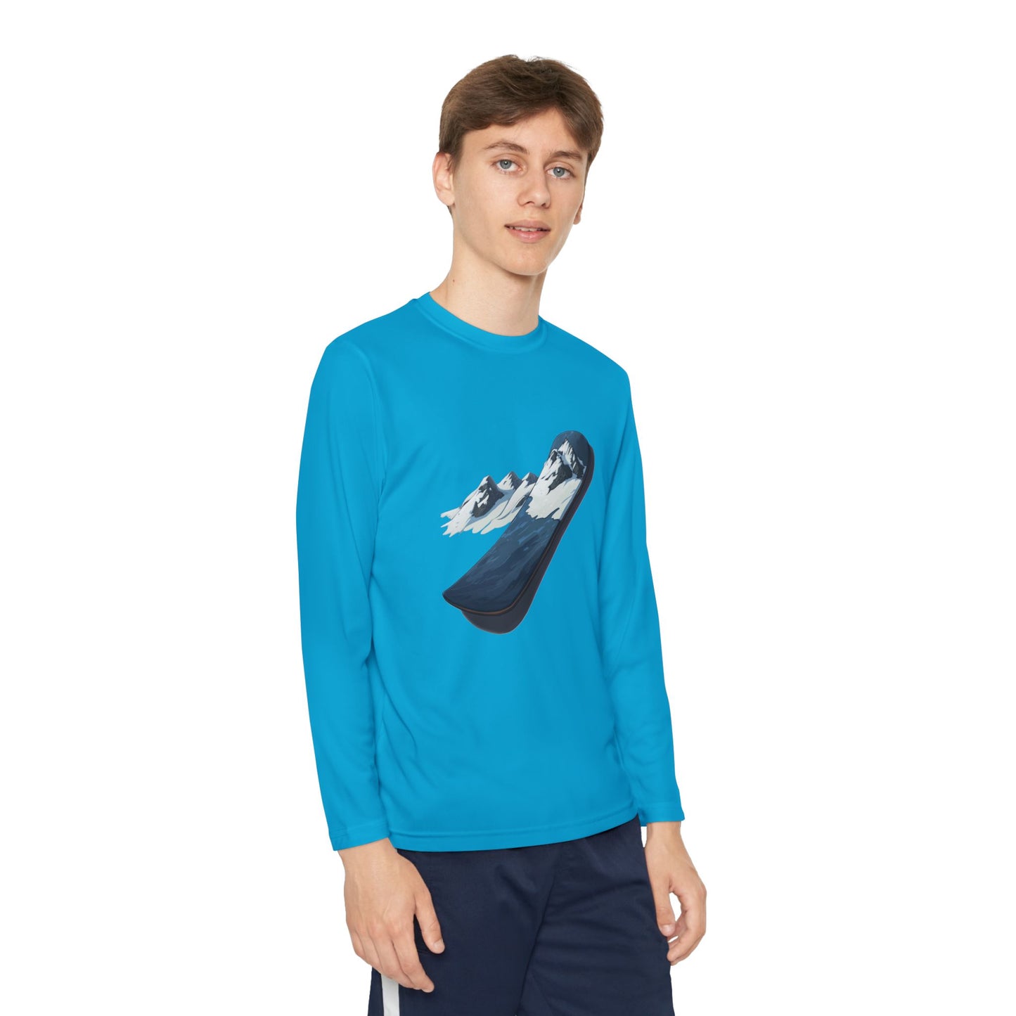 Youth Long Sleeve Competitor Tee (Mountain Snowboard)