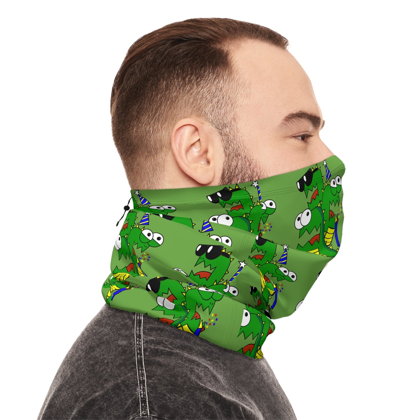 Winter Neck Gaiter With Drawstring (Larry the Snake thing)