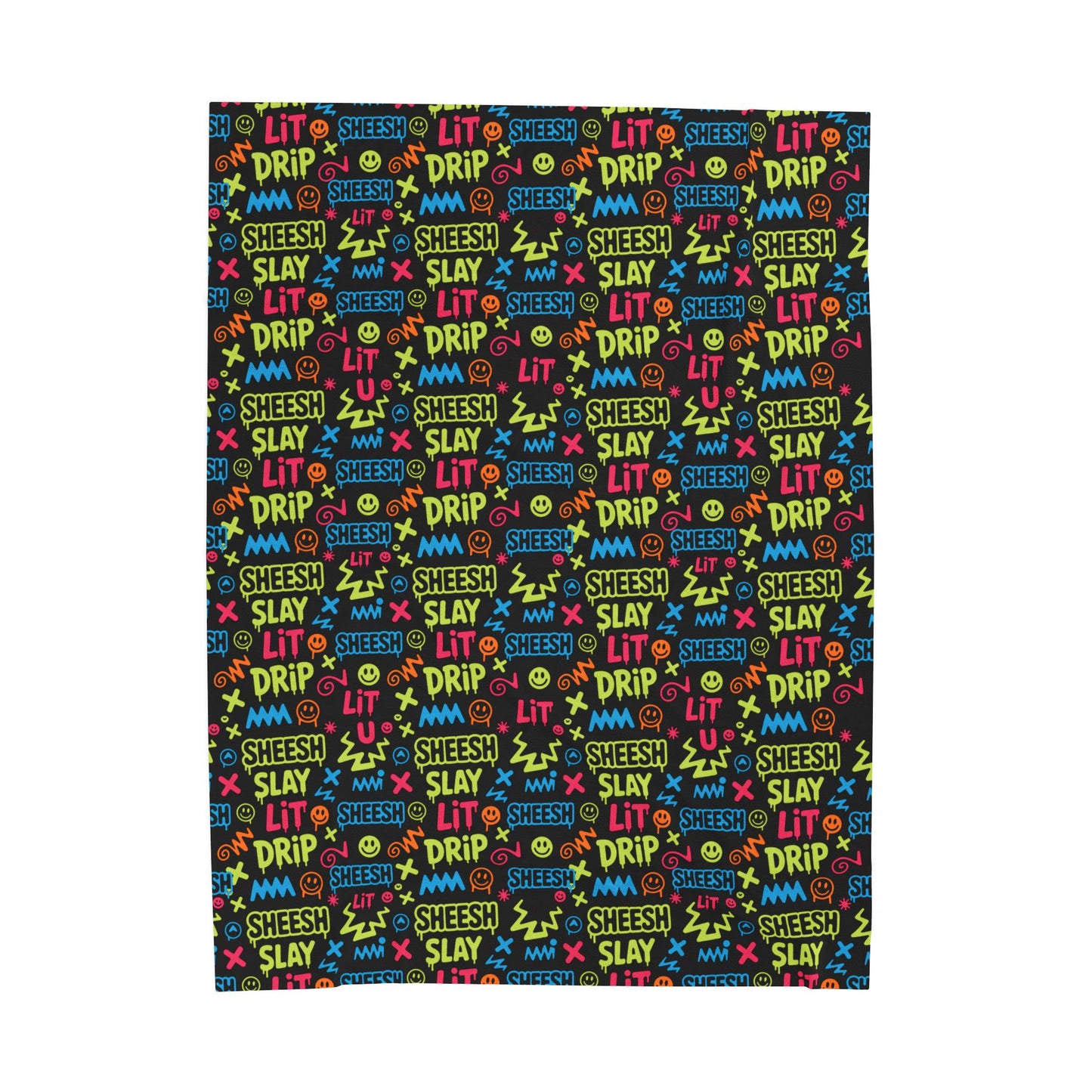 Velveteen Plush Blanket (Slay-Lit-Drip)