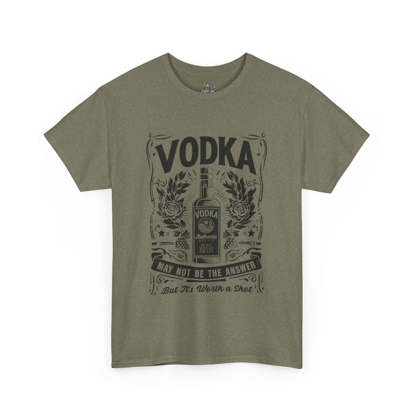 Unisex Heavy Cotton Tee (Vodka - Worth a Shot)