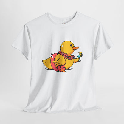 Unisex Heavy Cotton Tee (Tropical Duck)