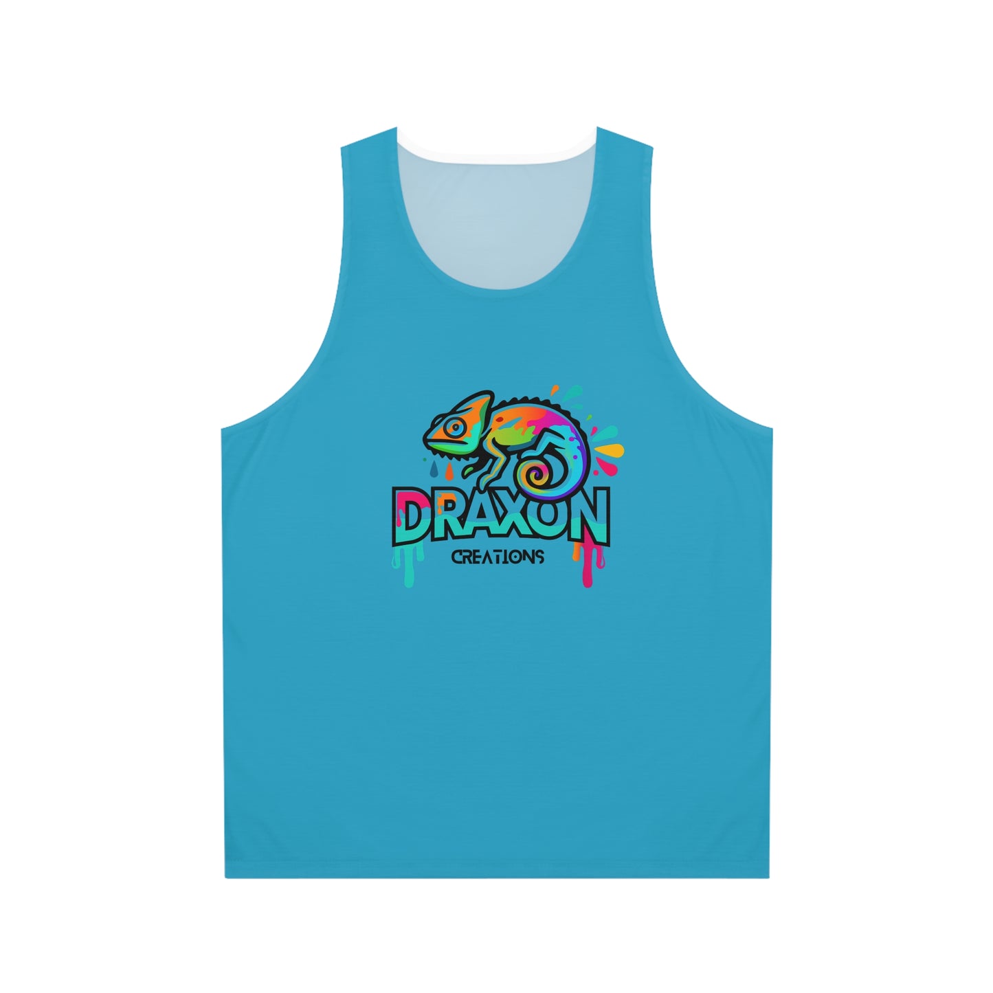 Turquoise Unisex Tank Top (AOP)