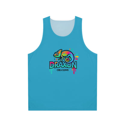 Turquoise Unisex Tank Top (AOP)