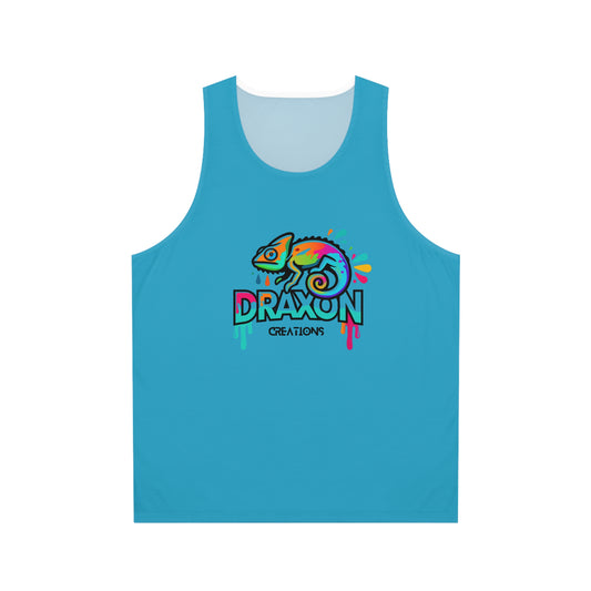 Turquoise Unisex Tank Top (AOP)