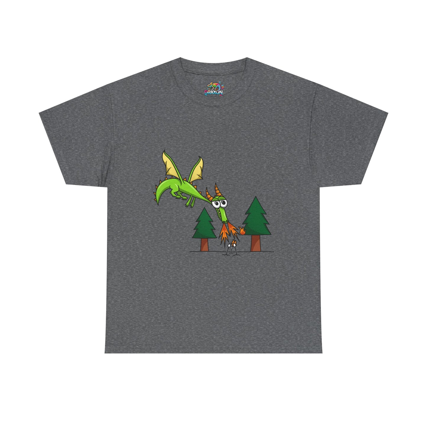 Unisex Heavy Cotton Tee (Flaming Dragon)