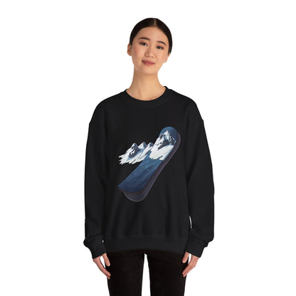 Unisex Heavy Blend™ Crewneck Sweatshirt (Mountain Snowboard)