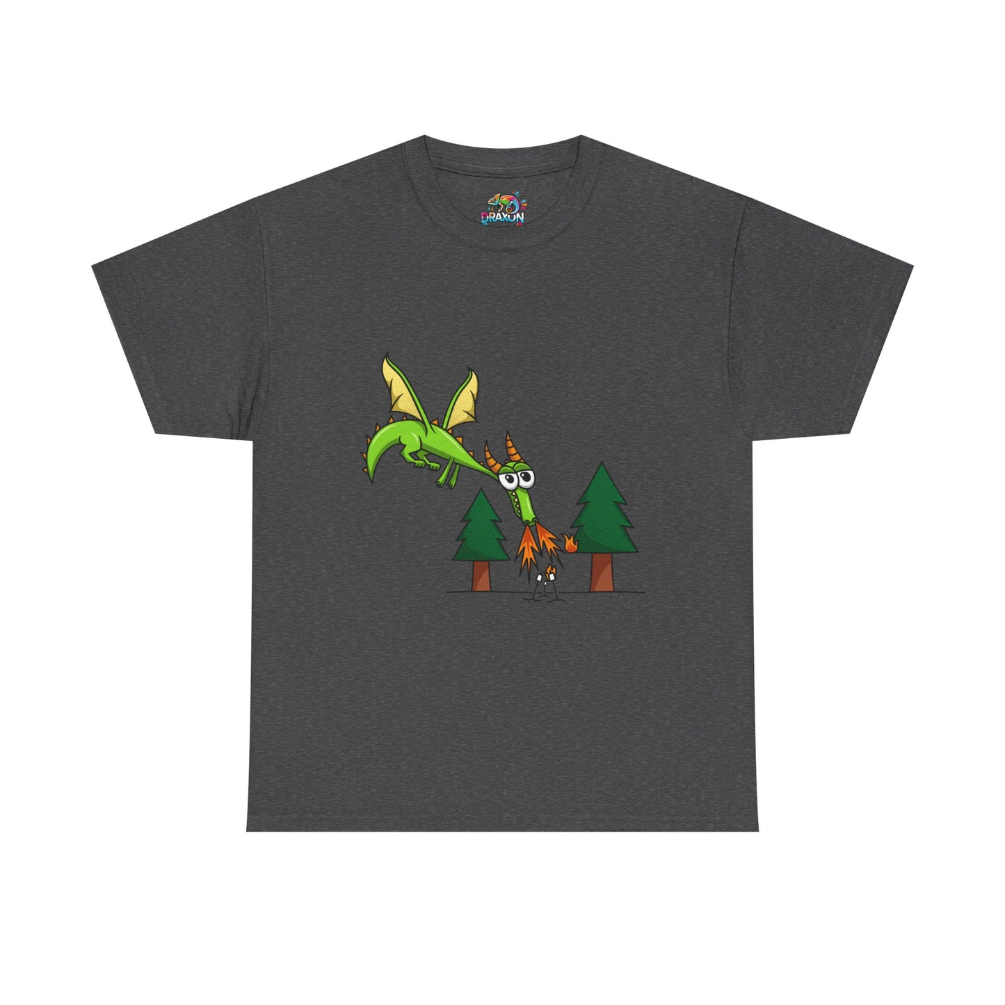 Unisex Heavy Cotton Tee (Flaming Dragon)