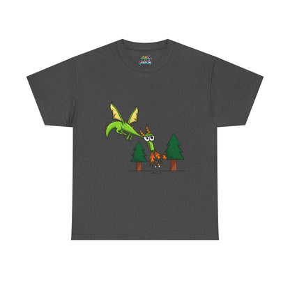 Unisex Heavy Cotton Tee (Flaming Dragon)