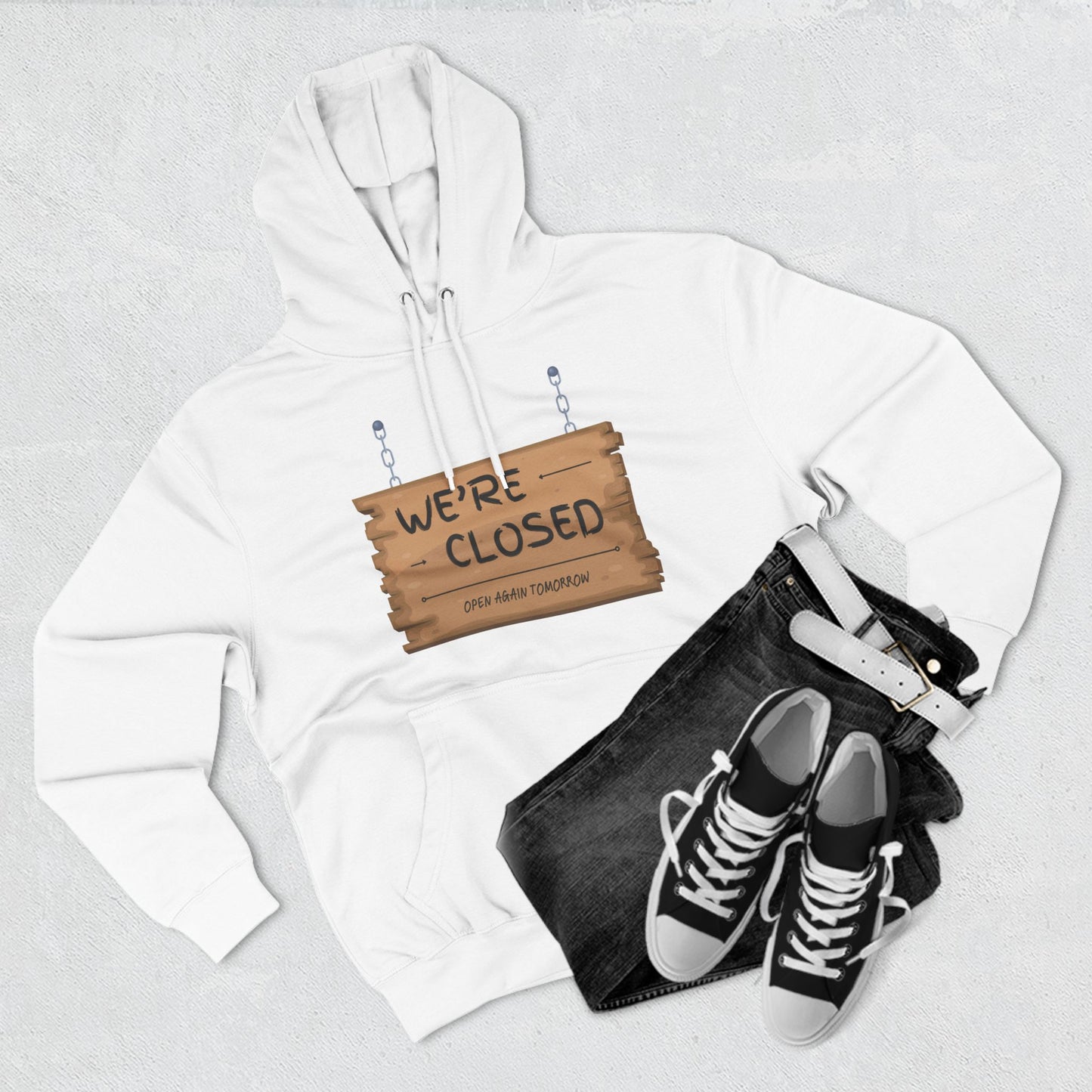 Three-Panel Fleece Hoodie (We're Closed)