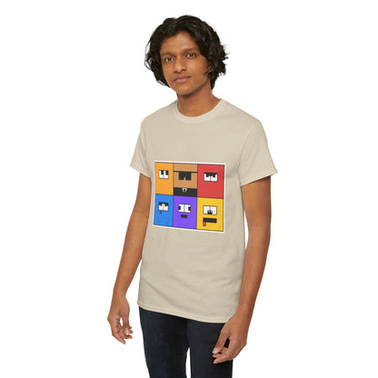 Unisex Heavy Cotton Tee (Emotion Blocks)