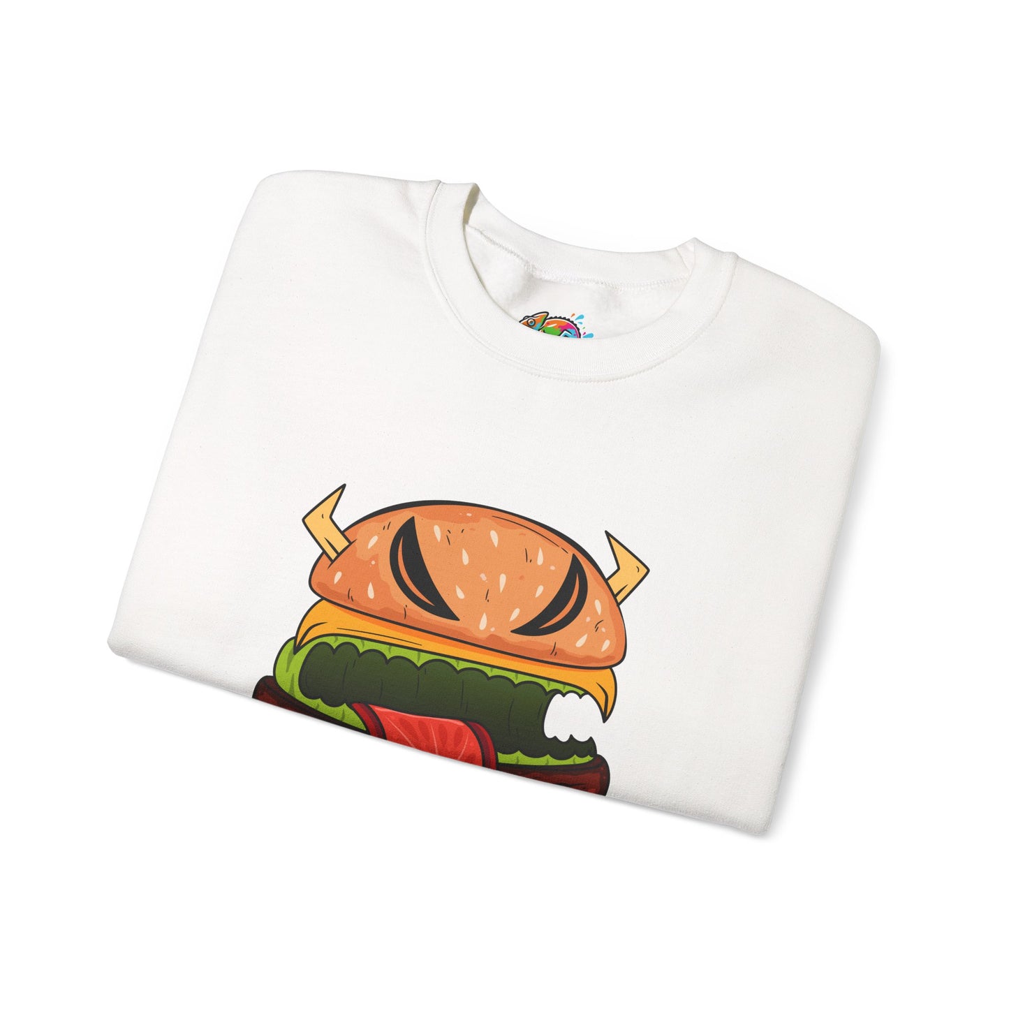 Unisex Heavy Blend™ Crewneck Sweatshirt (Cheeseburger Monster)