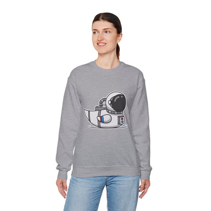 Unisex Heavy Blend™ Crewneck Sweatshirt (Astronaut Duck)