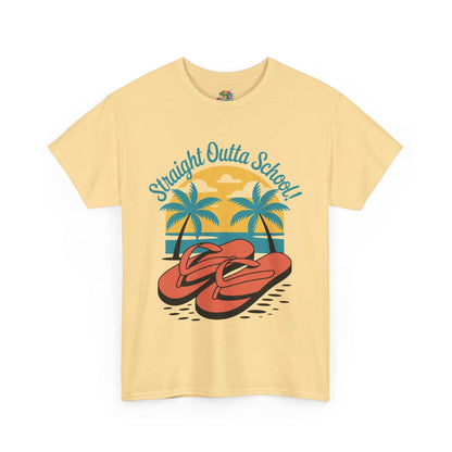 Unisex Heavy Cotton Tee (Straight Outta School)