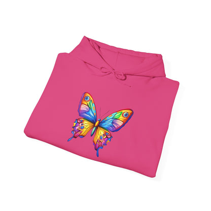 Unisex Heavy Blend™ Hooded Sweatshirt (Colorful Butterfly)