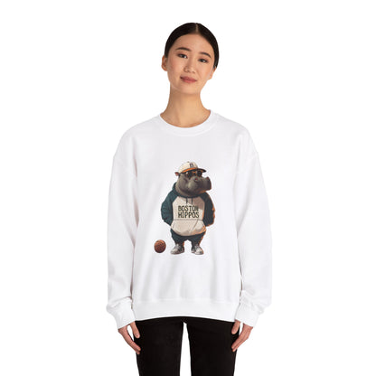 Unisex Heavy Blend™ Crewneck Sweatshirt (Boston Hippos)